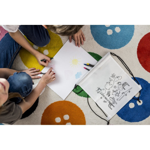 Worek ze sznurkiem do kolorowania, kredki | Rosemary Biały V7871-02 (2)