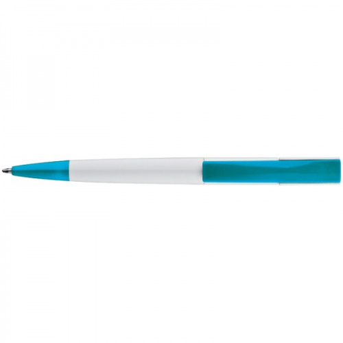 Długopis plastikowy z szerokim klipsem CANBERRA Turkusowy 306114 (2)
