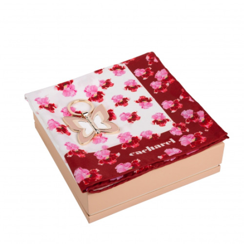 Zestaw upominkowy Cacharel apaszka i brelok CAK037N + CFM034L Czerwony CPKM034P 