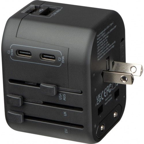 Adapter podróżny MARACENA Czarny 432903 (1)