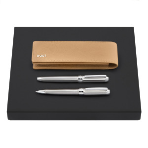 Zestaw upominkowy Hugo Boss etui piśmiennicze, pióro wieczne i długopis HLD417X + HSS4612B + HSS4614B