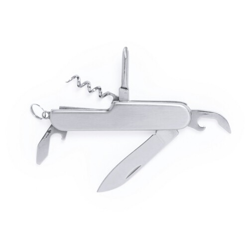 Nóż wielofunkcyjny, scyzoryk srebrny V7718-32 (2)