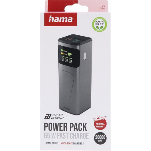 Power bank 20000 mAh Hama High Power 65W Grafitowy VH028-15 (6)