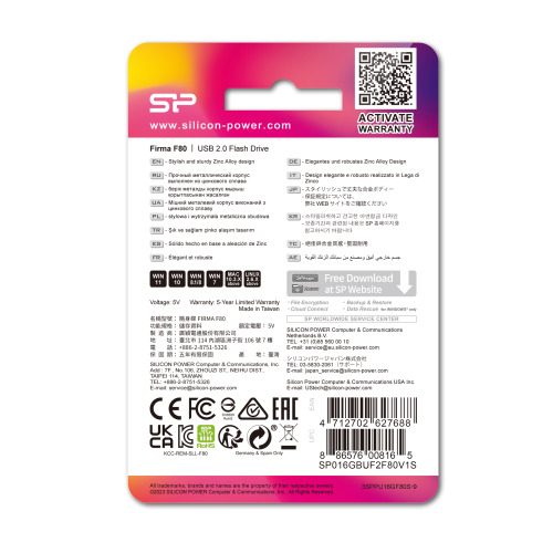 Pendrive F80 2,0 Silicon Power Szary EG813007 32GB (6)