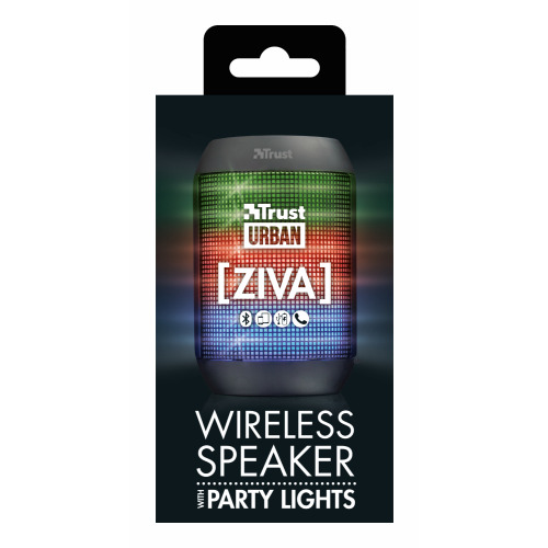 Bezprzewodowy głośnik z iluminacją Ziva TRUST Czarny EG 034003 (4)