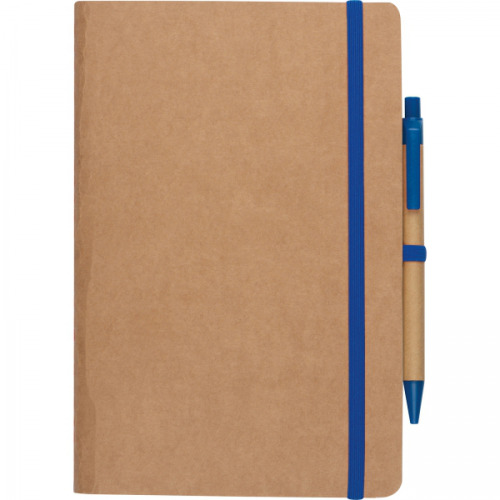 Notatnik A5 z czystymi stronami i długopisem z materiałów z recyklingu CHLOE Niebieski 2377604 (4)