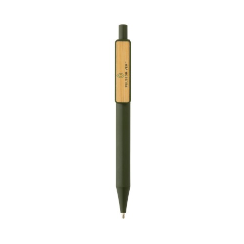 Długopis z bambusowym klipem, RABS zielony P611.087 (3)