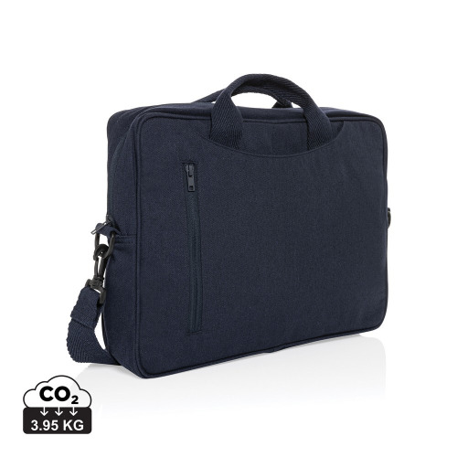 Torba na laptopa 15,4" AWARE™ Laluka, bawełna z recyklingu Niebieski P732.115 (6)