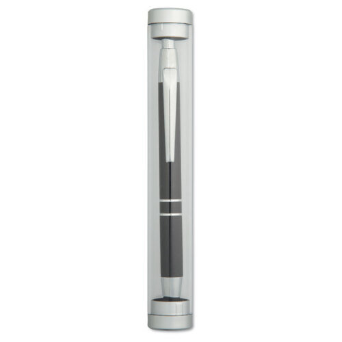Aluminiowy długopis w tubie czarny MO7392-03 