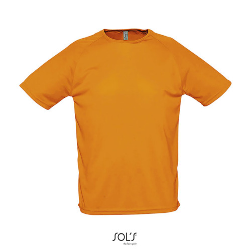 SPORTY Męski T-SHIRT 140g Neonowy pomarańczowy S11939-NO-M 