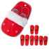 Zestaw świątecznych kapci SKOPJE czerwony 326905 (1) thumbnail