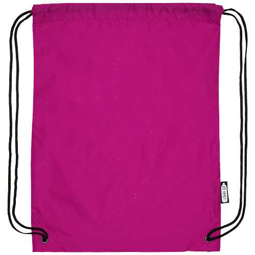 Plecak Oriole ze sznurkiem ściągającym z recyklowanego plastiku PET Magenta 12046141 (4)