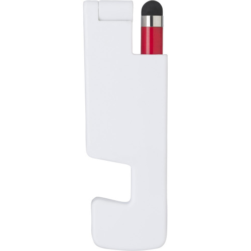 Stojak na telefon, długopis, touch pen czerwony V2872-05 (1)