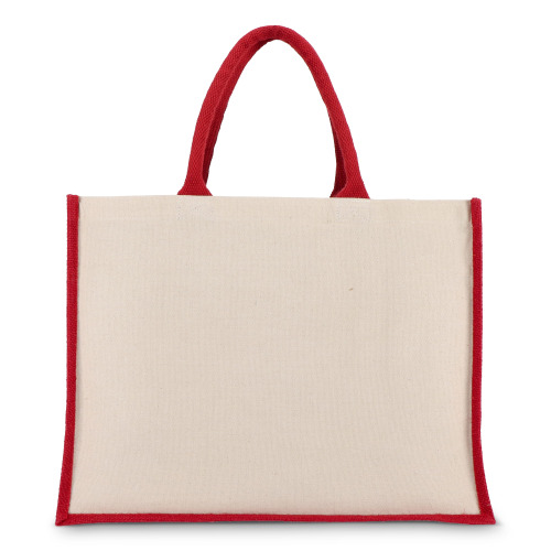 Jutowo-bawełniana torba na ramię OEKO-TEX® 42,5 x 19 x 32 cm 320 g/m² Czerwony LT95373-N0021 (2)