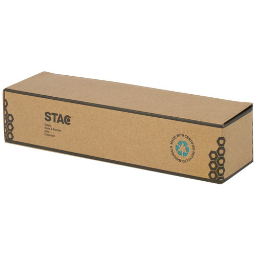 Kuma latarka z karabińczykiem wykonana z bambusa i tworzyw sztucznych pochodzących z recyklingu z certyfikatem RCS Piasek pustyni 10457006 (1)