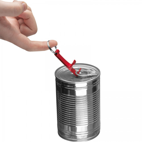 Brelok metalowy otwieracz do butelek ADRIANO Czerwony 8232505 (3)