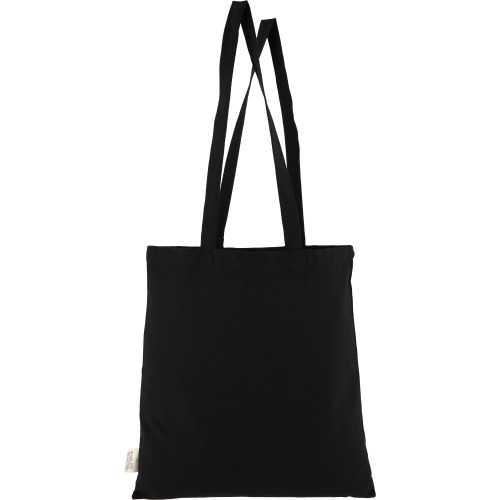Torba bawełniana z długimi uszami 180g/m2 z materiałów z recyklingu GLEN Czarny 6469803 (4)