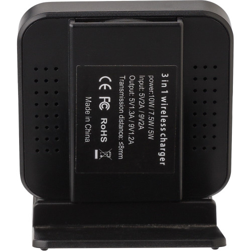 Ładowarka bezprzewodowa 5W-10W, stojak na telefon Czarny V8301-03 (6)