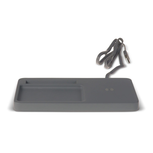Limestone Desk organizer with wireless charger 5W Szary LT95045-N0061 (2)