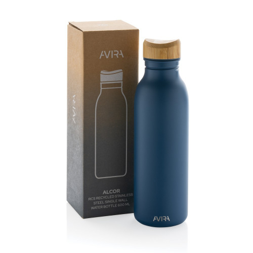 Butelka sportowa 600 ml Avira Alcor, stal nierdzewna z recyklingu Niebieski P438.065 (7)