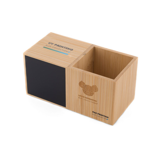 Zegar z przybornikiem na biurko BAMBOO Brązowy 03089 (8)