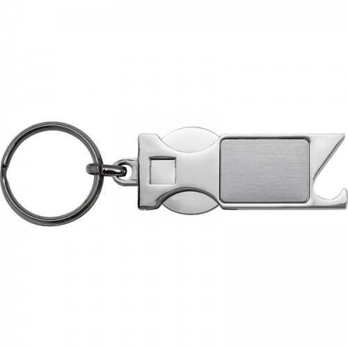 Brelok metalowy otwieracz do butelek z żetonem HILDE Szary 9036707 (6)