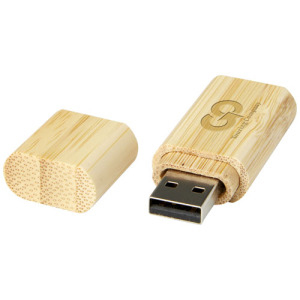 Bambusowy pendrive wyposażony w interfejs USB 3.0 z brelokiem