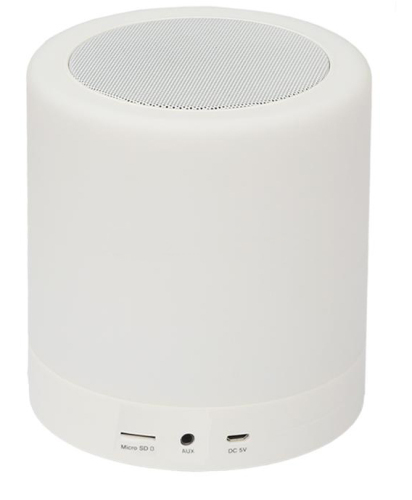Głośnik Bluetooth z lampą LED na dotyk Biały EG 019006 