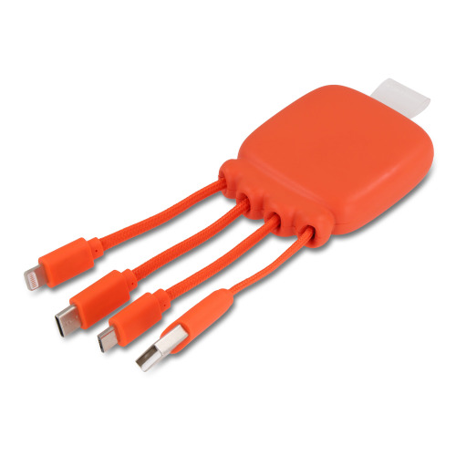 3192 | Xoopar Octopus Gamma 2 Bio Charging cable with 3.000mAh Powerbank Pomarańczowy LT41410-N0026 (3)