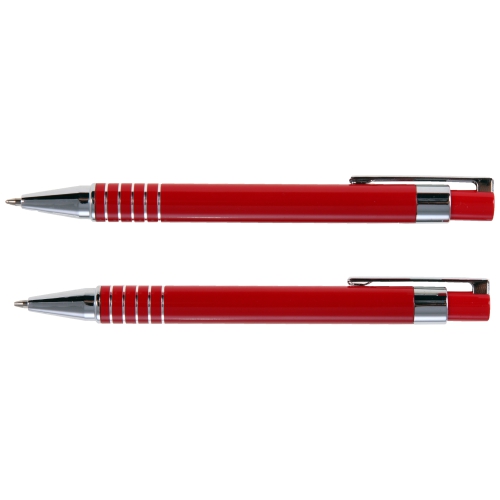 Zestaw piśmienny, długopis i ołówek czerwony V1203-05 (2)