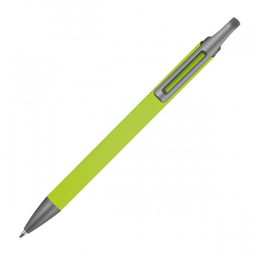 Długopis aluminiowy z recyklingu półżelowy KAROLINE Jasnozielony 1444029 (3)