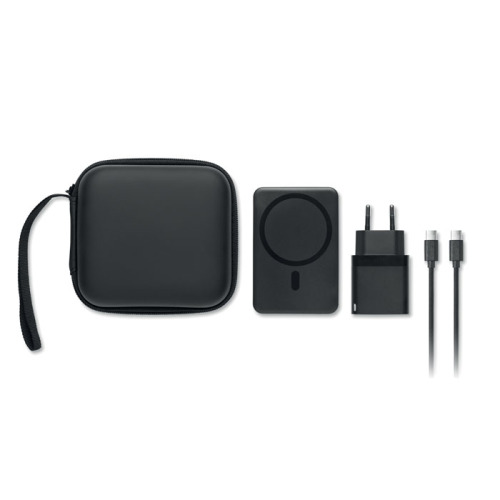 Magnetyczny powerbank 5000mAh Czarny MO3177-03 (5)