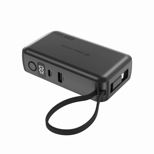 Ładowarka 2 w 1, power bank do laptopa 10000 mAh, 65W Eureka Czarny P301.9901 (3)