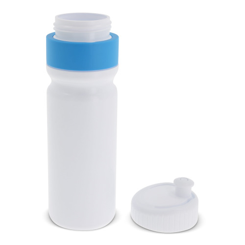 Bidon sportowy z obwódką  750ml Biały / jasnoniebieski LT98786-N0112 (3)