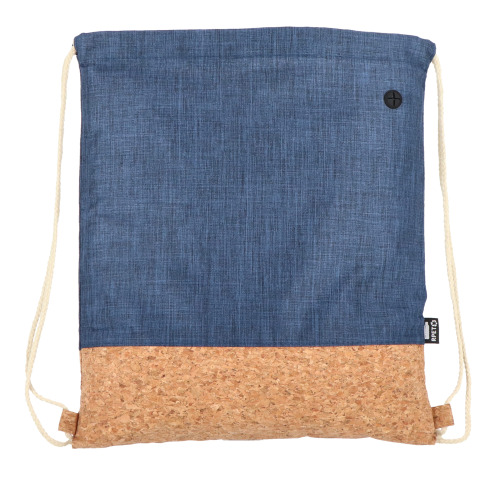 Worek ze sznurkiem R-PET i korek 35 x 40 cm Ciemnoniebieski LT91392-N0010 (3)