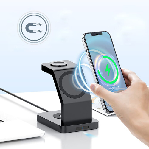 2708 | Xoopar Icon 3 in 1 Magnetic Wireless charger Czarny LT41507-N0002 (2)