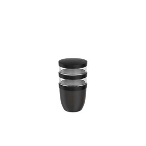 Mepal Ellipse 3-częściowy izolowany pojemnik na lunch o pojemności 500 ml + 2 x 200 ml Czarny