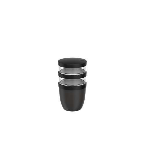 Mepal Ellipse 3-częściowy izolowany pojemnik na lunch o pojemności 500 ml + 2 x 200 ml Czarny 11314390 