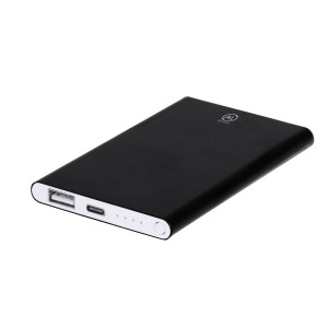 Power bank 4000 mAh z aluminium z recyklingu Czarny