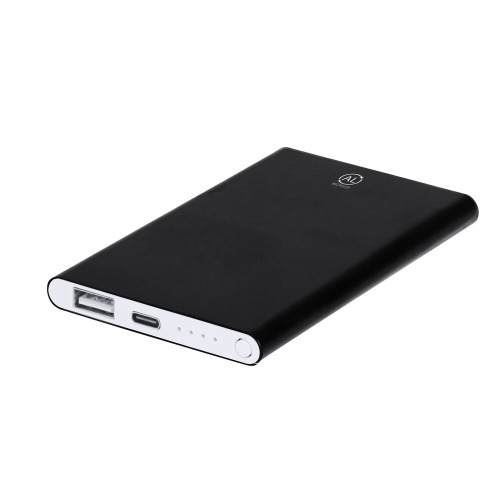 Power bank 4000 mAh z aluminium z recyklingu Czarny VA600-03 
