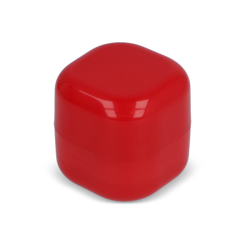 Sześcienny balsam do ust z recyklingu ABS Czerwony LT90484-N0021 (2)