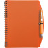 Notatnik A5 (kartki w linie)  z długopisem pomarańczowy V2387-07  thumbnail
