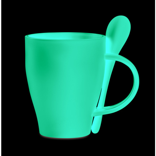 Kubek z łyżeczką, 300 ml Czerwony MO6255-05 (2)