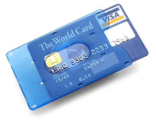 Etui na karty kredytowe niebieski V4376-11 