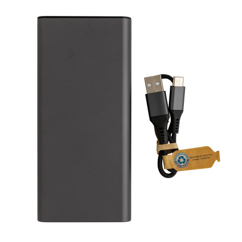 Power bank 20000 mAh Terra, aluminium z recyklingu Szary P322.632 (3)