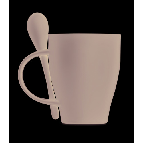 Kubek z łyżeczką, 300 ml Czarny MO6255-03 (5)