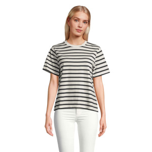 LEGEND WOMEN  T-SHIRT Off White| Navy