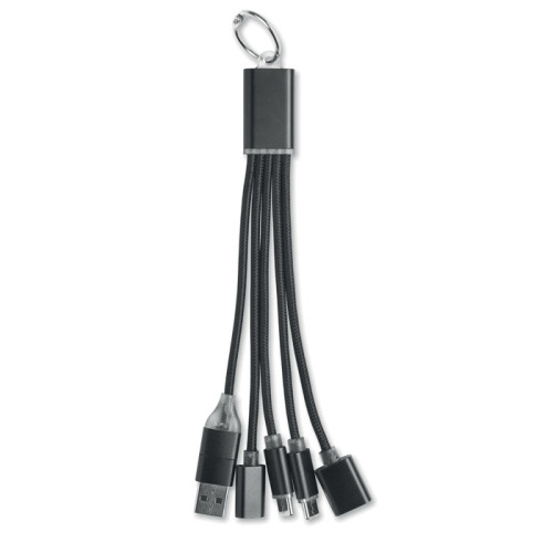 Brelok 3w1 kabel ładujący Czarny MO3150-03 (1)