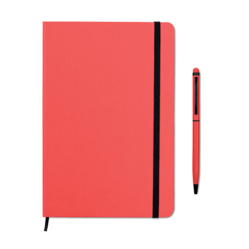 Zestaw notes z długopisem czerwony MO9348-05 