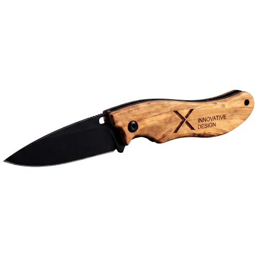 SCX.design T33 – składany nóż z rękojeścią z drewna oliwnego Drewniany 1PX24471 (4)